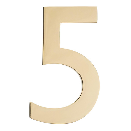 ARCHITECTURAL MAILBOXES Brass 4 inch Floating House Number Polished Brass 5 3582PB-5